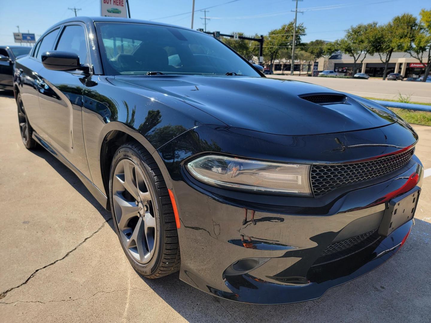 2019 Black Dodge Charger SXT Plus (2C3CDXHG8KH) with an 3.6L V6 DOHC 24V engine, 8A transmission, located at 2020 East Division Street, Arlington, TX, 76011, (817) 801-3191, 32.742390, -97.076874 - Photo#0