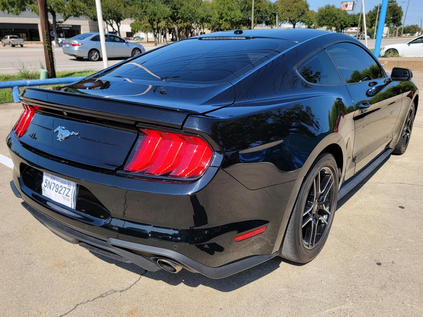 2018 Black Ford Mustang EcoBoost Coupe (1FA6P8TH8J5) with an 2.3L L4 DOHC 16V engine, located at 2020 East Division Street, Arlington, TX, 76011, (817) 801-3191, 32.742390, -97.076874 - Photo#4