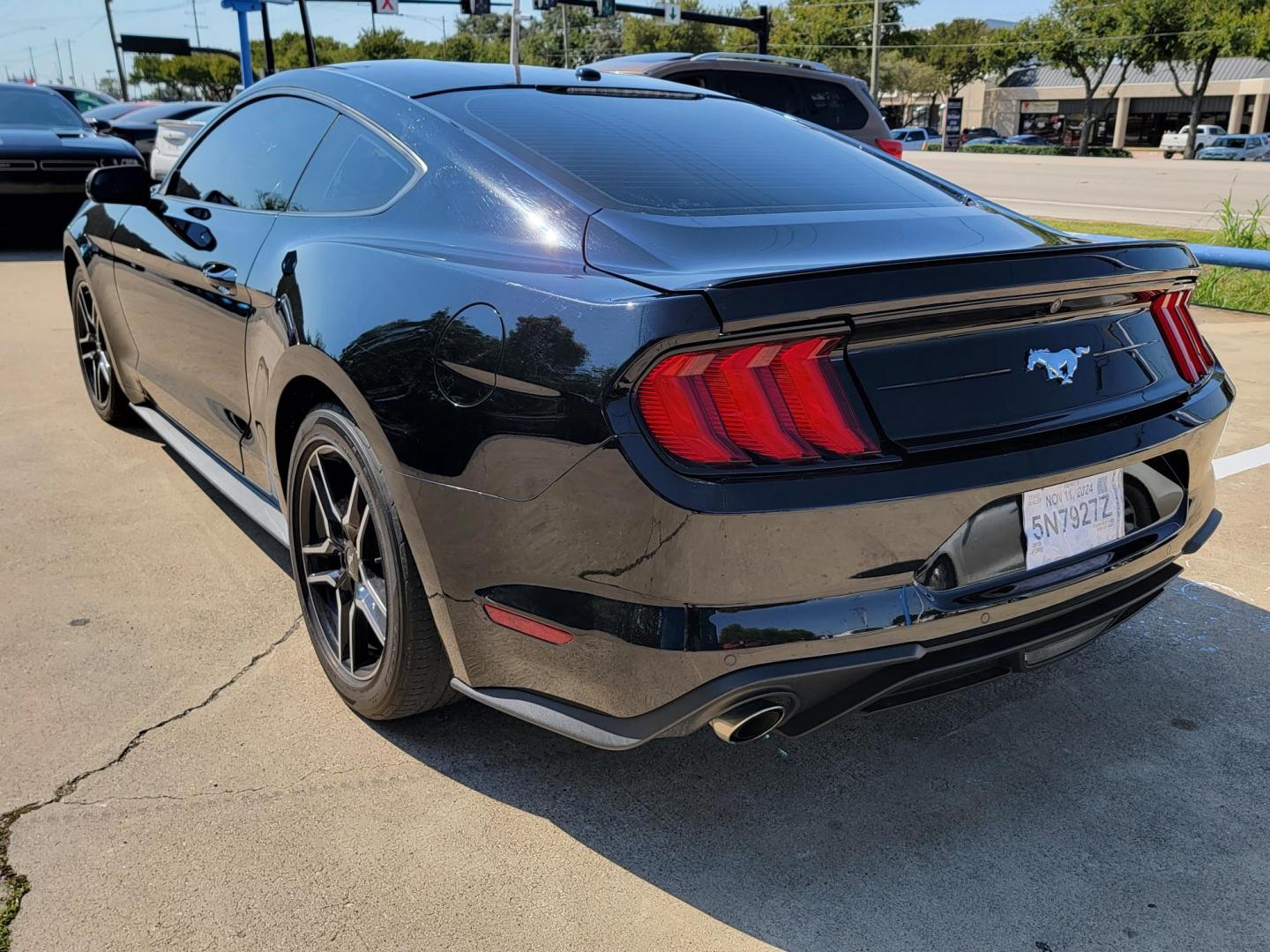 2018 Black Ford Mustang EcoBoost Coupe (1FA6P8TH8J5) with an 2.3L L4 DOHC 16V engine, located at 2020 East Division Street, Arlington, TX, 76011, (817) 801-3191, 32.742390, -97.076874 - Photo#6