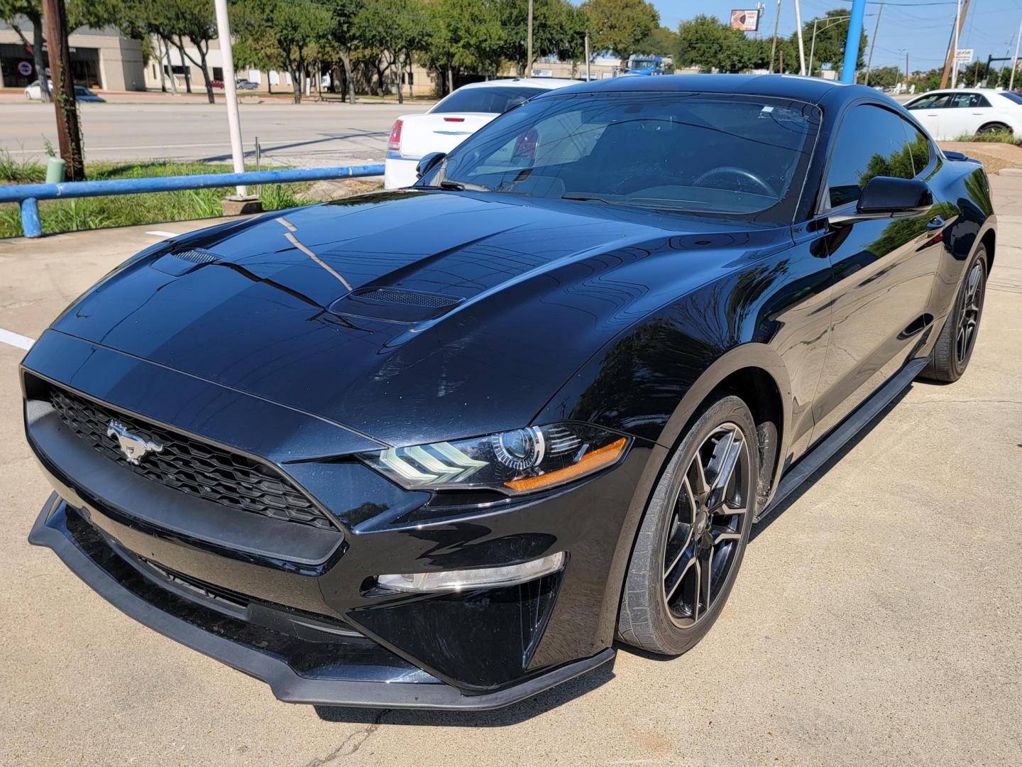 2018 Black Ford Mustang EcoBoost Coupe (1FA6P8TH8J5) with an 2.3L L4 DOHC 16V engine, located at 2020 East Division Street, Arlington, TX, 76011, (817) 801-3191, 32.742390, -97.076874 - Photo#9