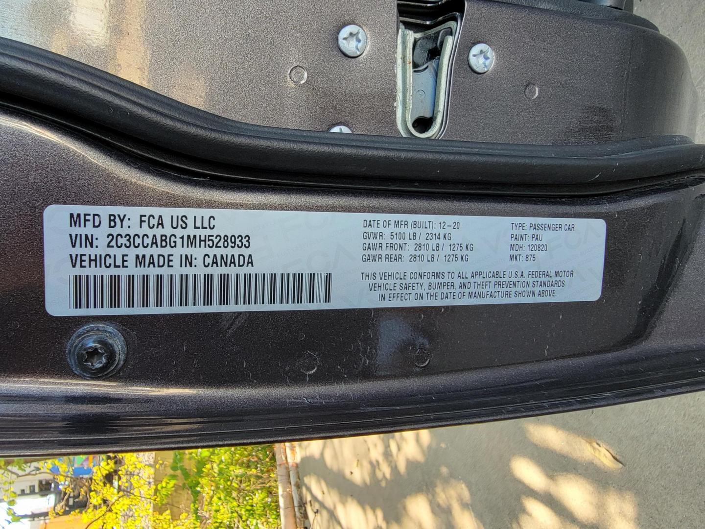 2021 GRAY Chrysler 300 S V6 RWD (2C3CCABG1MH) with an 3.6L V6 DOHC 24V engine, 8A transmission, located at 2020 East Division Street, Arlington, TX, 76011, (817) 801-3191, 32.742390, -97.076874 - Photo#30