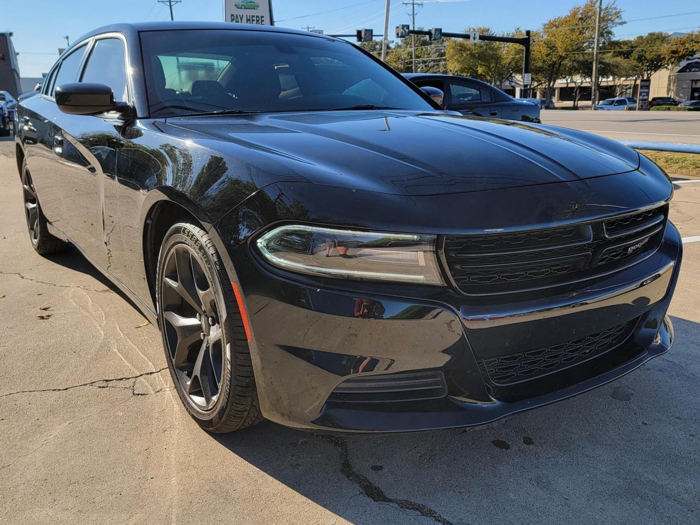 2020 Black Dodge Charger SXT (2C3CDXBG1LH) with an 3.6L V6 DOHC 24V engine, 8A transmission, located at 2020 East Division Street, Arlington, TX, 76011, (817) 801-3191, 32.742390, -97.076874 - Photo#0