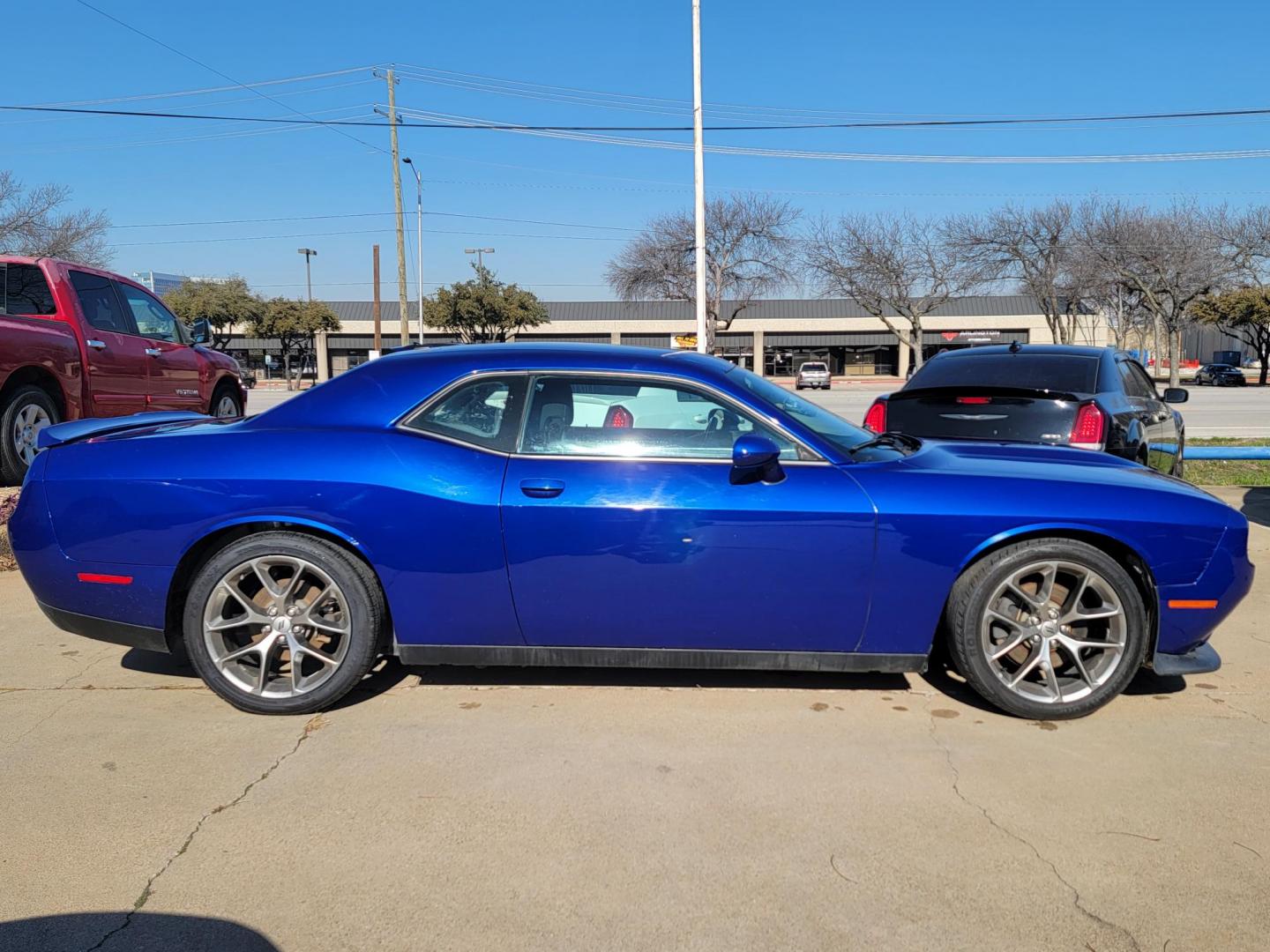 2021 Blue Dodge Challenger GT (2C3CDZJG8MH) with an 3.6L V6 DOHC 24V engine, 8A transmission, located at 2020 East Division Street, Arlington, TX, 76011, (817) 801-3191, 32.742390, -97.076874 - Photo#1