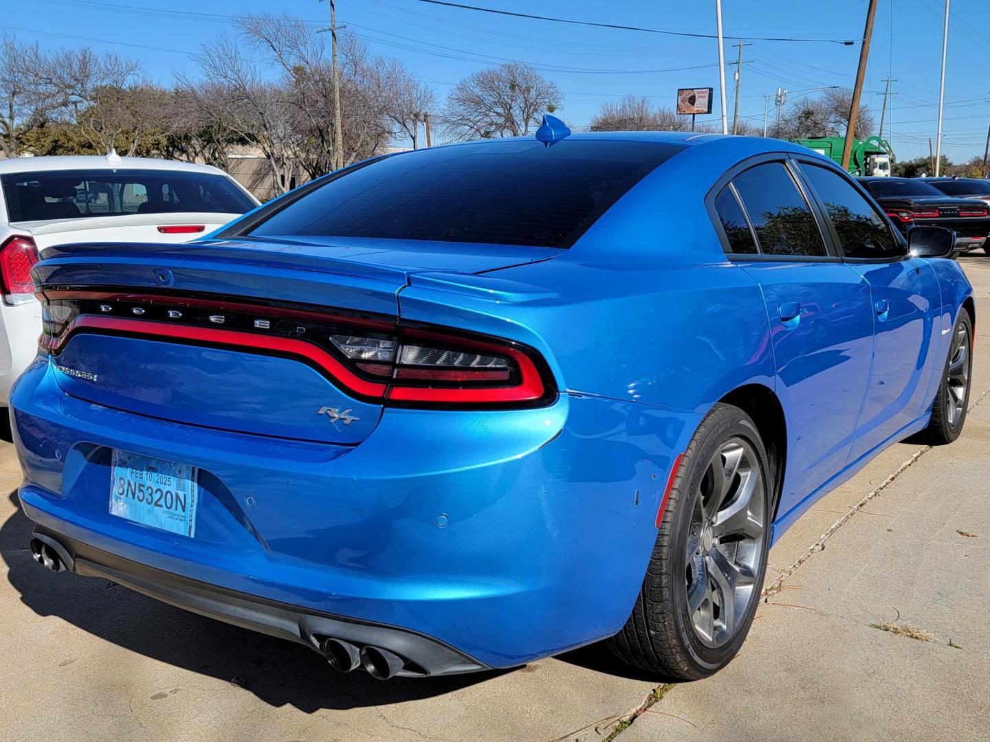 2015 Blue Dodge Charger R/T (2C3CDXCTXFH) with an 5.7L V8 OHV 16V engine, 8-Speed Automatic transmission, located at 2020 East Division Street, Arlington, TX, 76011, (817) 801-3191, 32.742390, -97.076874 - Photo#1